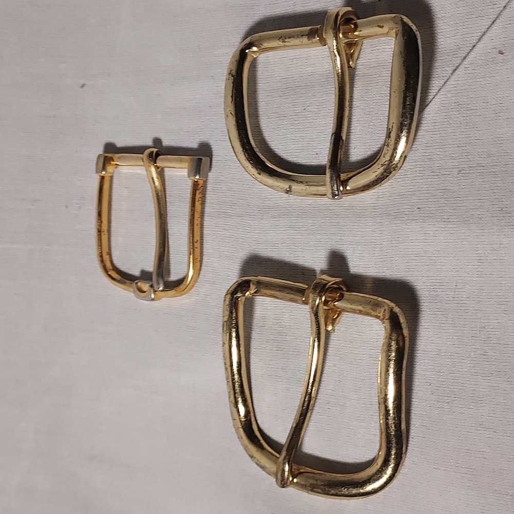 Vintage Horseshoe Shape Belt Buckle Lot of 3 One Prong Style
